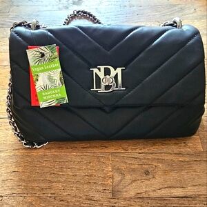 Badgley Mischka V-Quilting Crossbody Bag